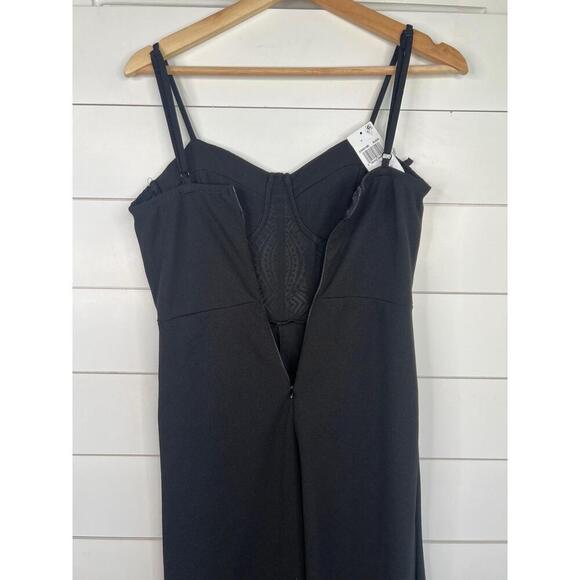 Dylan Ryan NYC Black Fitted Bodice Bustier Wide Leg Sleeveless Jumpsuit Size S - Picture 11 of 11
